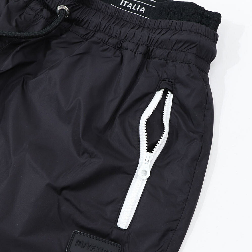 DUVETICA ピンク ブラック ナイロンパンツ ウインドブレーカー VDWP01111