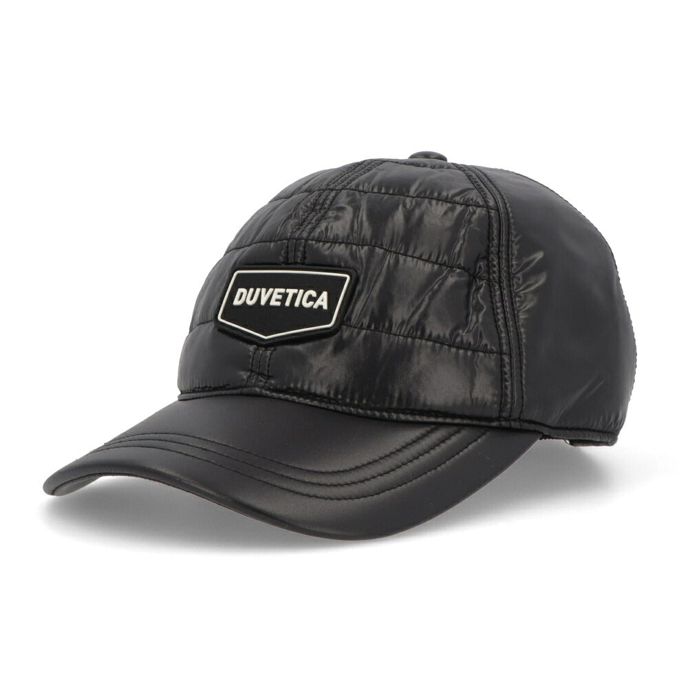 DUVETICA キャップ ブラック キルティング VXCP00116