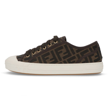 フェンディ FENDI シューズ スニーカー メンズ DOMINO SNEAKER ドミノ スニーカー カーキ ジャカード ラバー ロゴ 総柄 ローカット 7E1553 AJZX