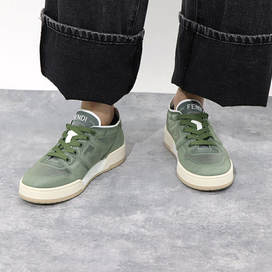 フェンディ FENDI シューズ スニーカー レディース MATCH SNEAKER グリーン ポリアミド ポリウレタン ポリエステル メッシュ ロゴ くすみカラー 8E8415 AN7K