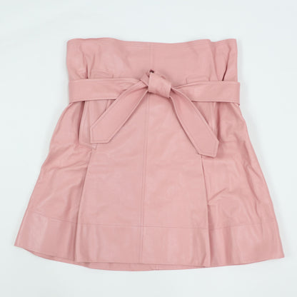 フェラガモ FERRAGAMO スカート レザースカート ピンク