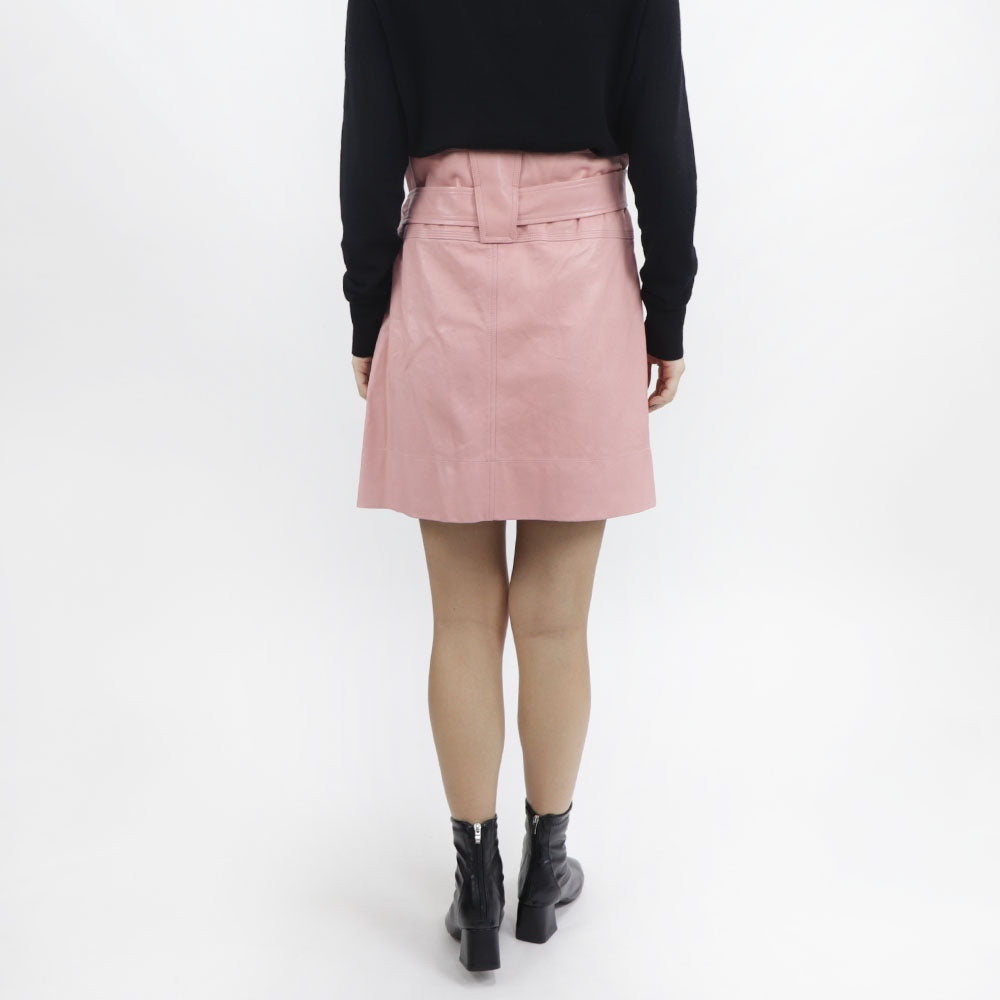 フェラガモ FERRAGAMO スカート レザースカート ピンク