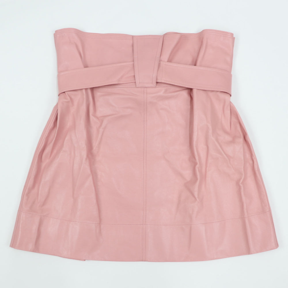 フェラガモ FERRAGAMO スカート レザースカート ピンク