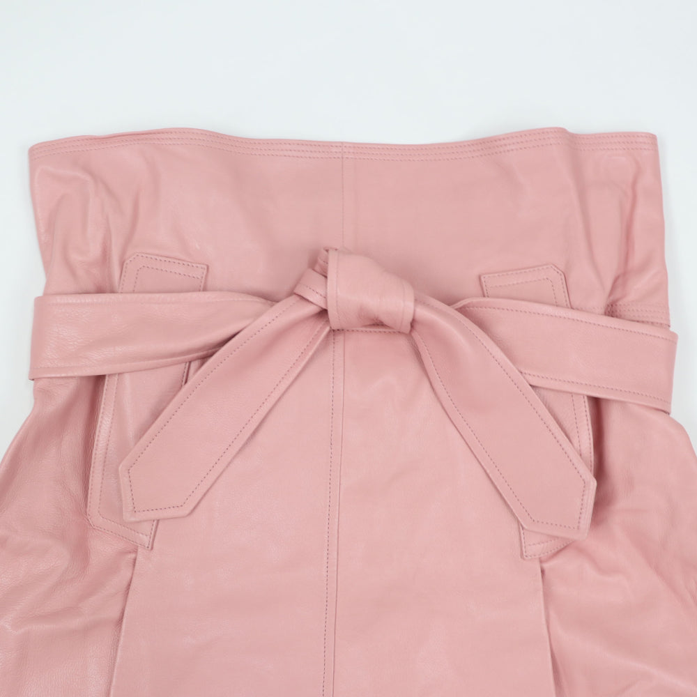 フェラガモ FERRAGAMO スカート レザースカート ピンク