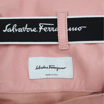 フェラガモ FERRAGAMO スカート レザースカート ピンク