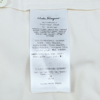 フェラガモ FERRAGAMO パンツ ホワイト系 レディース