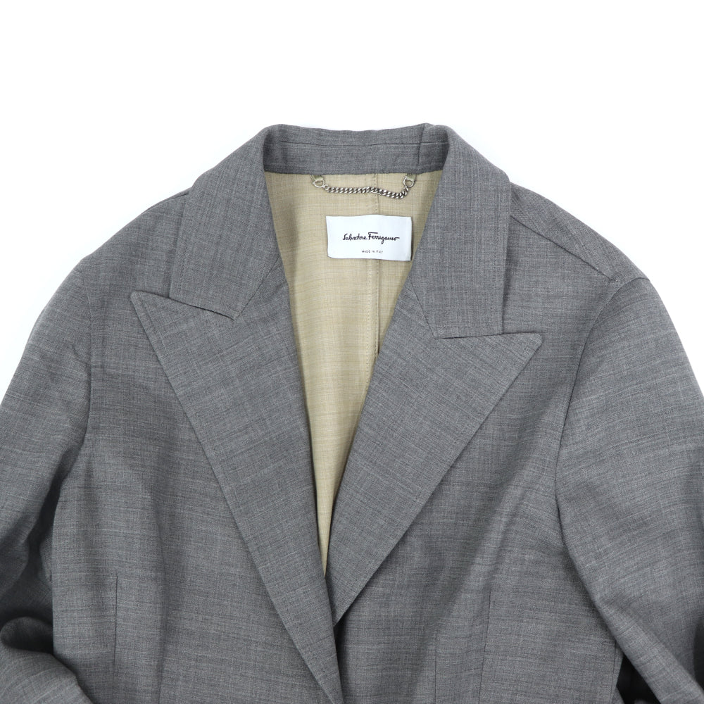 フェラガモ FERRAGAMO ジャケット GY BEI グレー