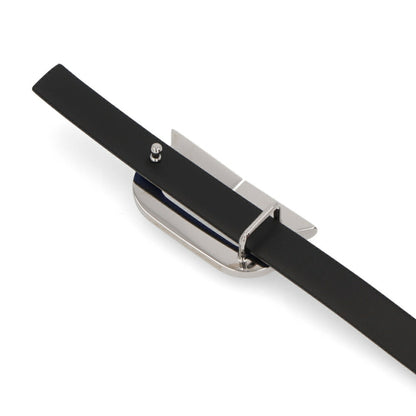 FERRAGAMO ベルト リバーシブルベルト ブルー カーフレザー  シルバー金具 230278 764448