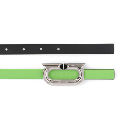 FERRAGAMO ベルト リバーシブルベルト ライトグリーン カーフレザー  シルバー金具 230278 764449