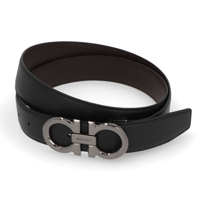 FERRAGAMO ベルト リバーシブルベルト ブラック×ダークブラウン カーフレザー 679710 689134