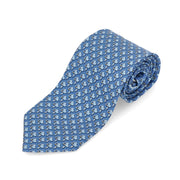 FERRAGAMO ネクタイ ブルー シルク 35 TIE