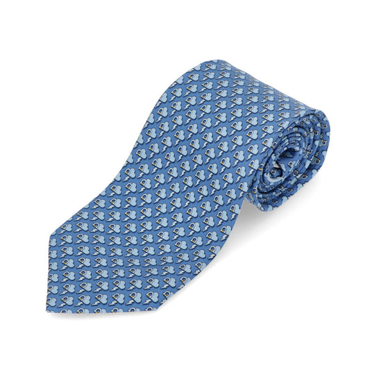 FERRAGAMO ネクタイ ブルー シルク 35 TIE