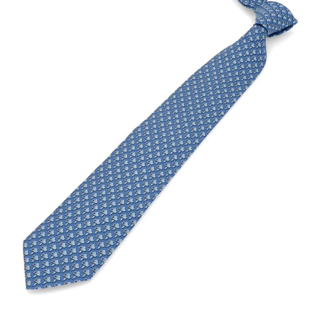 FERRAGAMO ネクタイ ブルー シルク 35 TIE