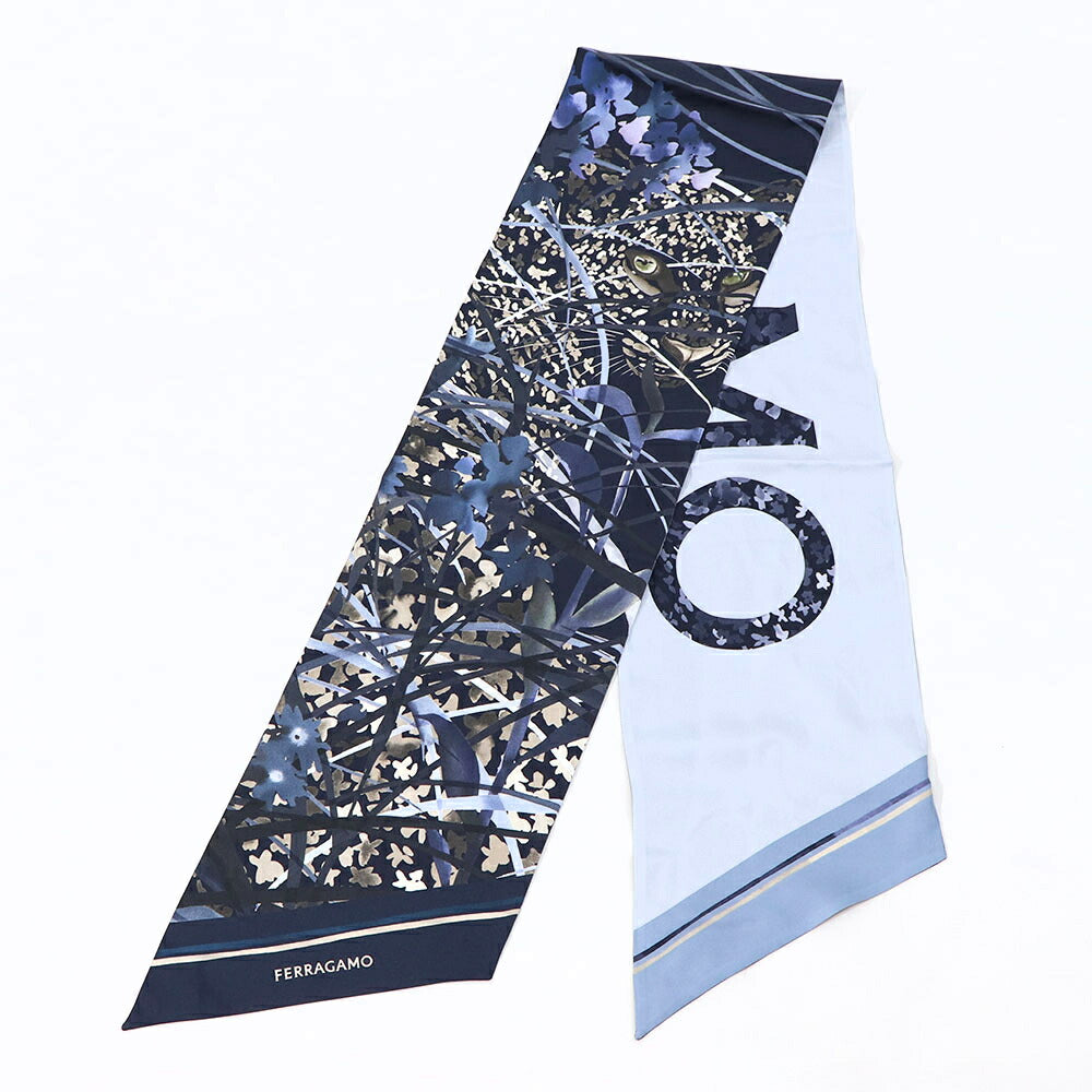 FERRAGAMO スカーフ マルチ シルク 総柄  320702 0763842