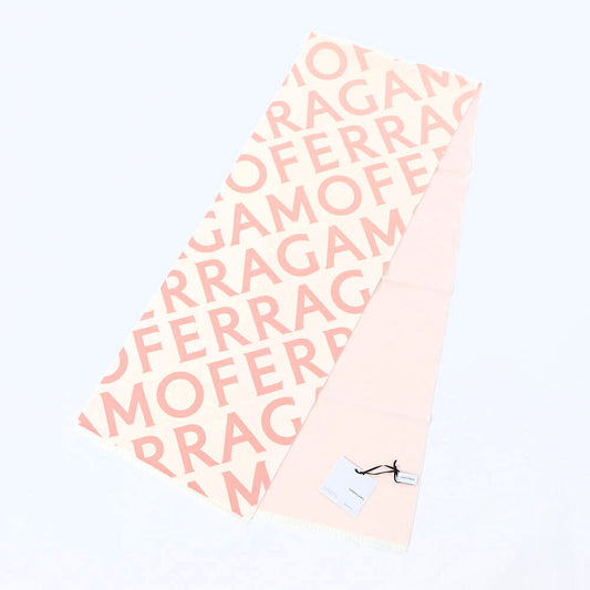 FERRAGAMO スカーフ ピンク シルク 総柄 320795 0770201