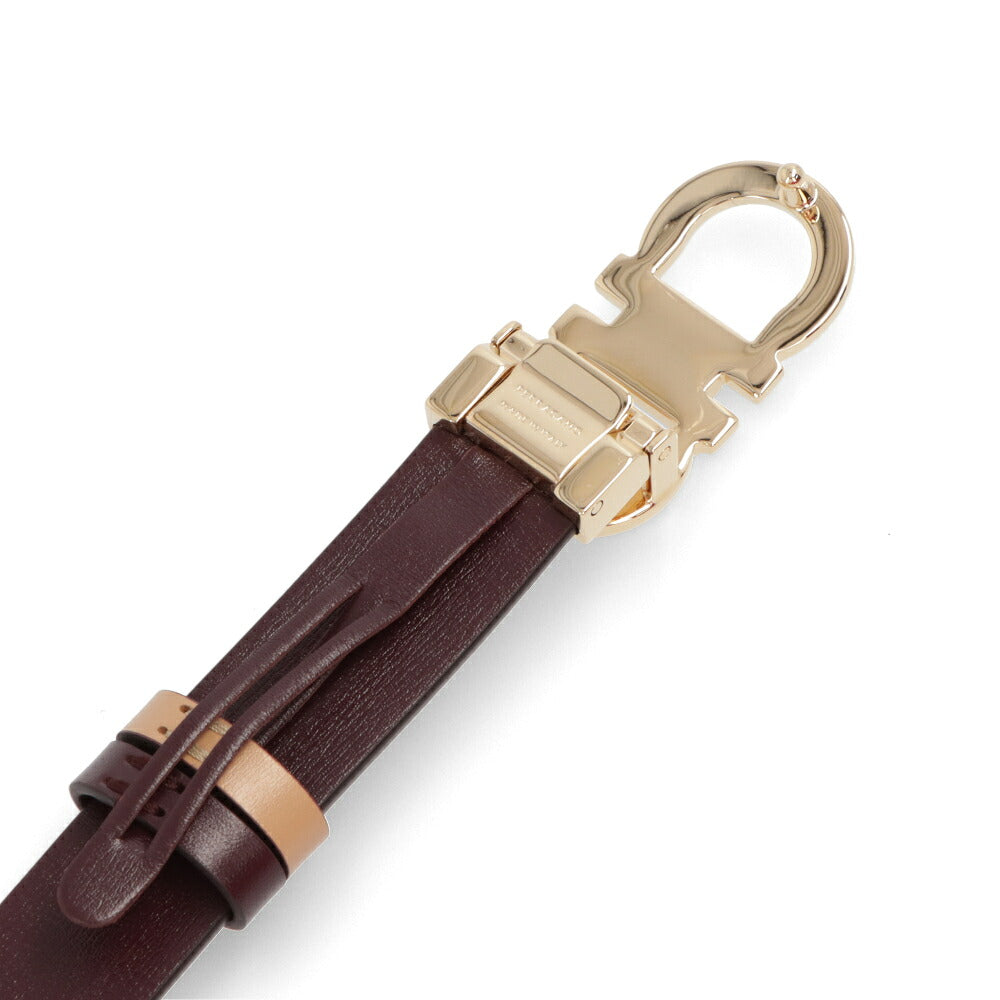 FERRAGAMO ベルト リバーシブル ベージュ×ブラウン ガンチーニ バックル 230294 0771067