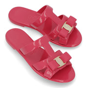 FERRAGAMO サンダル LYLIA J ピンク ヴァラリボン フラット 758527