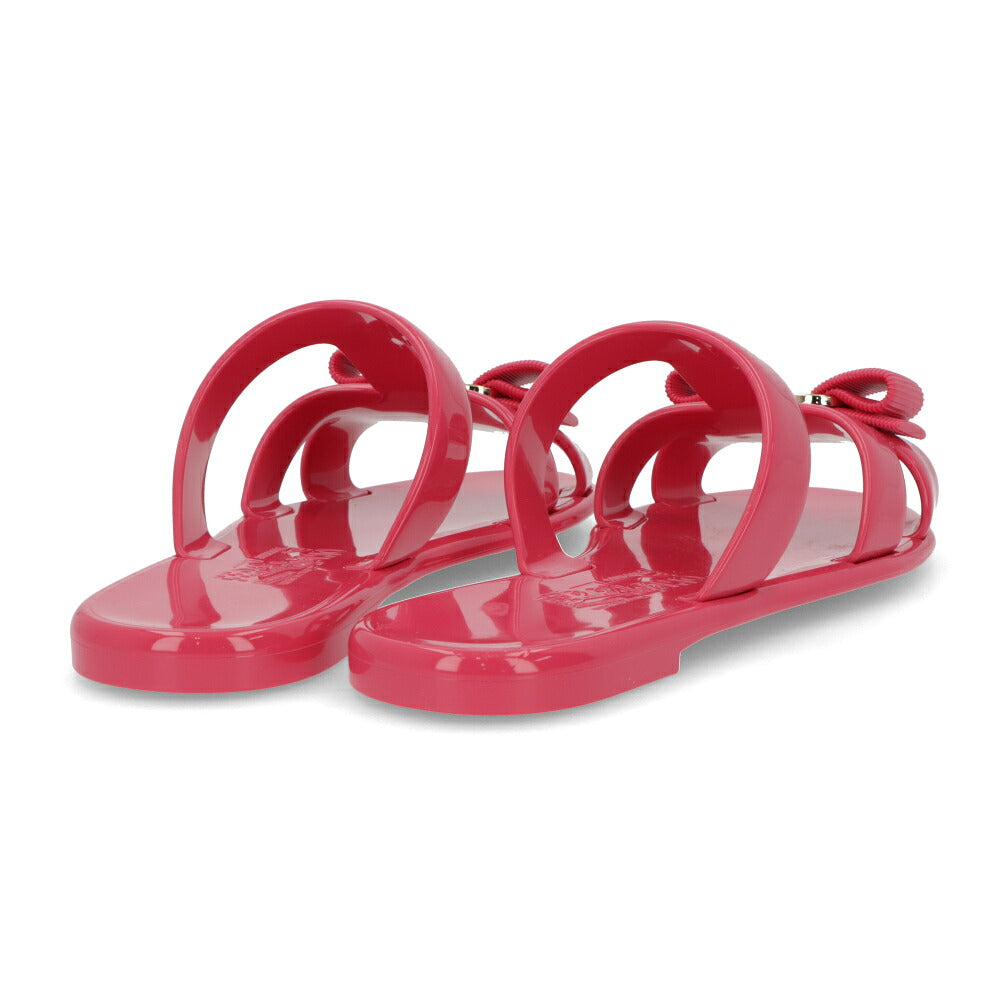 FERRAGAMO サンダル LYLIA J ピンク ヴァラリボン フラット 758527