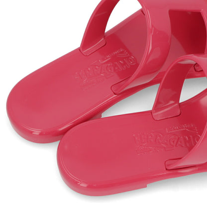 FERRAGAMO サンダル LYLIA J ピンク ヴァラリボン フラット 758527