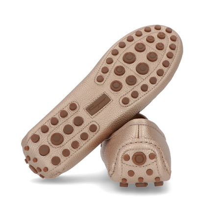 FERRAGAMO レザーブロンズ ローファー ODILIA 757939