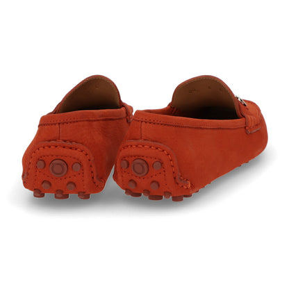 FERRAGAMO レザーオレンジ レザー ローファー ODILIA 1 757938