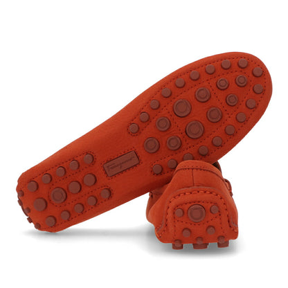 FERRAGAMO レザーオレンジ レザー ローファー ODILIA 1 757938