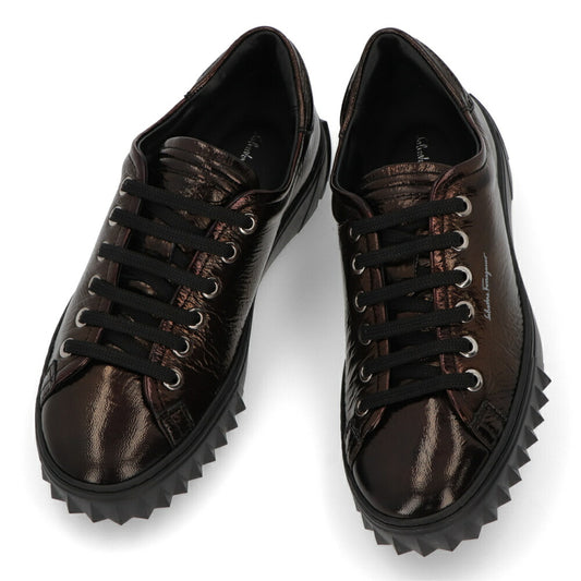 FERRAGAMO スニーカー CUBE ブラウン メタリック 716350