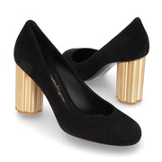 FERRAGAMO パンプス LUCCA 85 ブラック スエード ハイヒール 671012