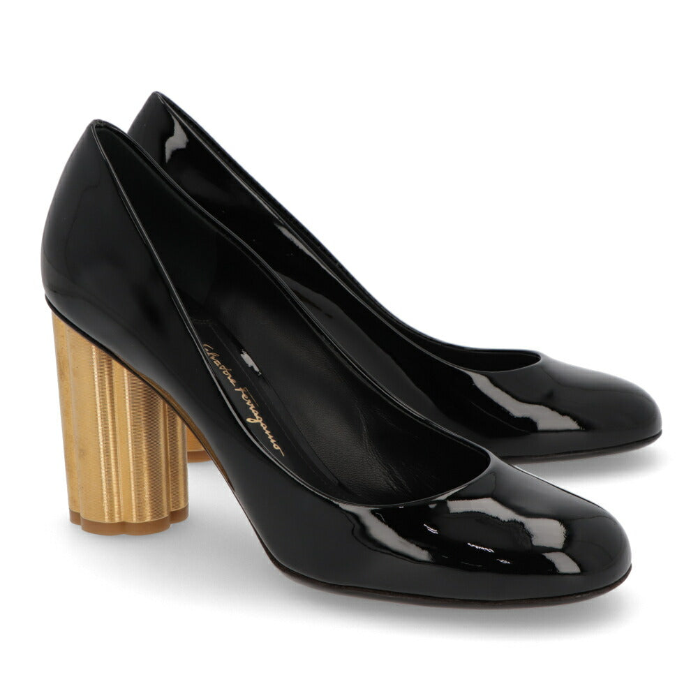 FERRAGAMO パンプス LUCCA ブラック ハイヒール  672740