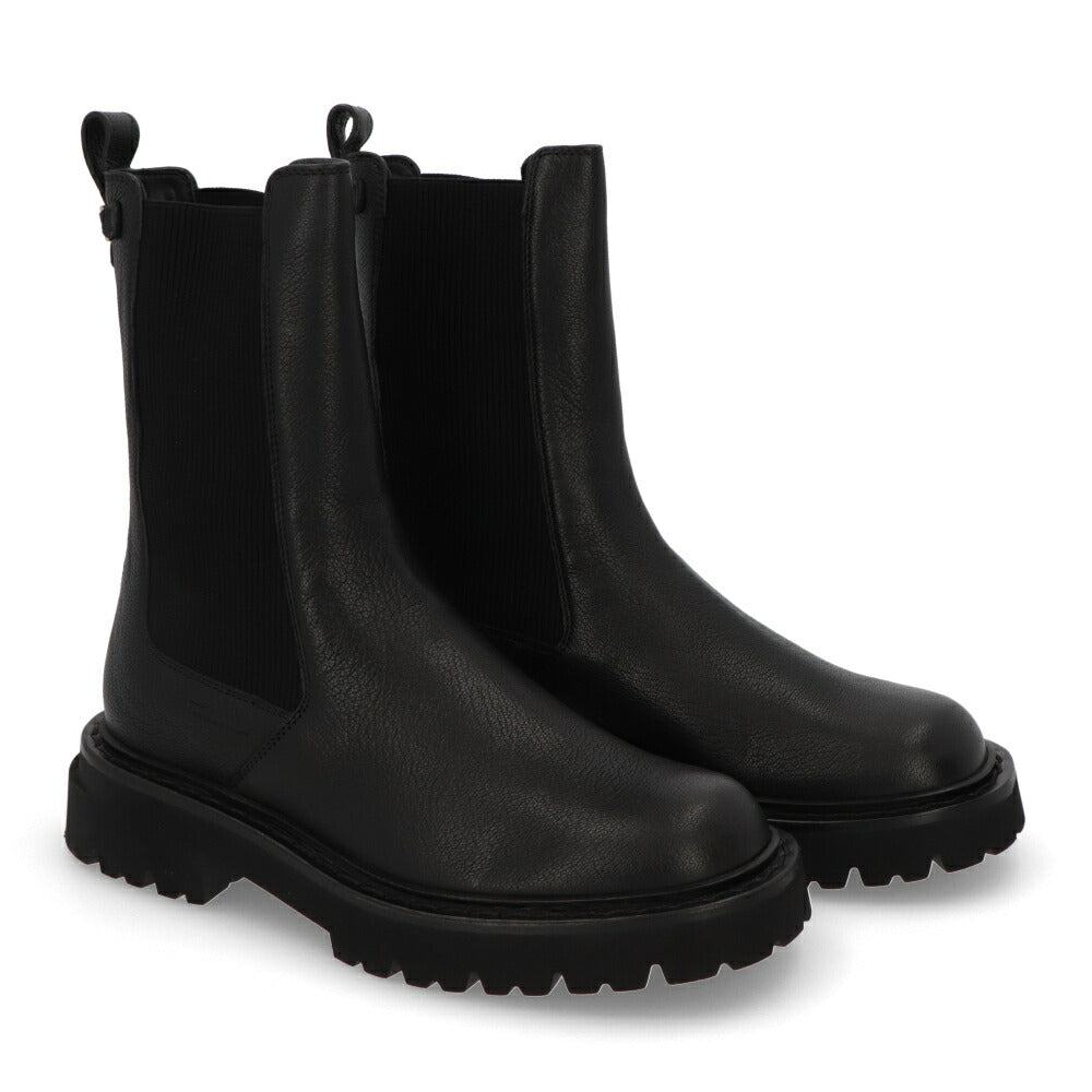FERRAGAMO ブーツ ODERICO ブラック サイドゴア ショートブーツ ODERICO 0757878