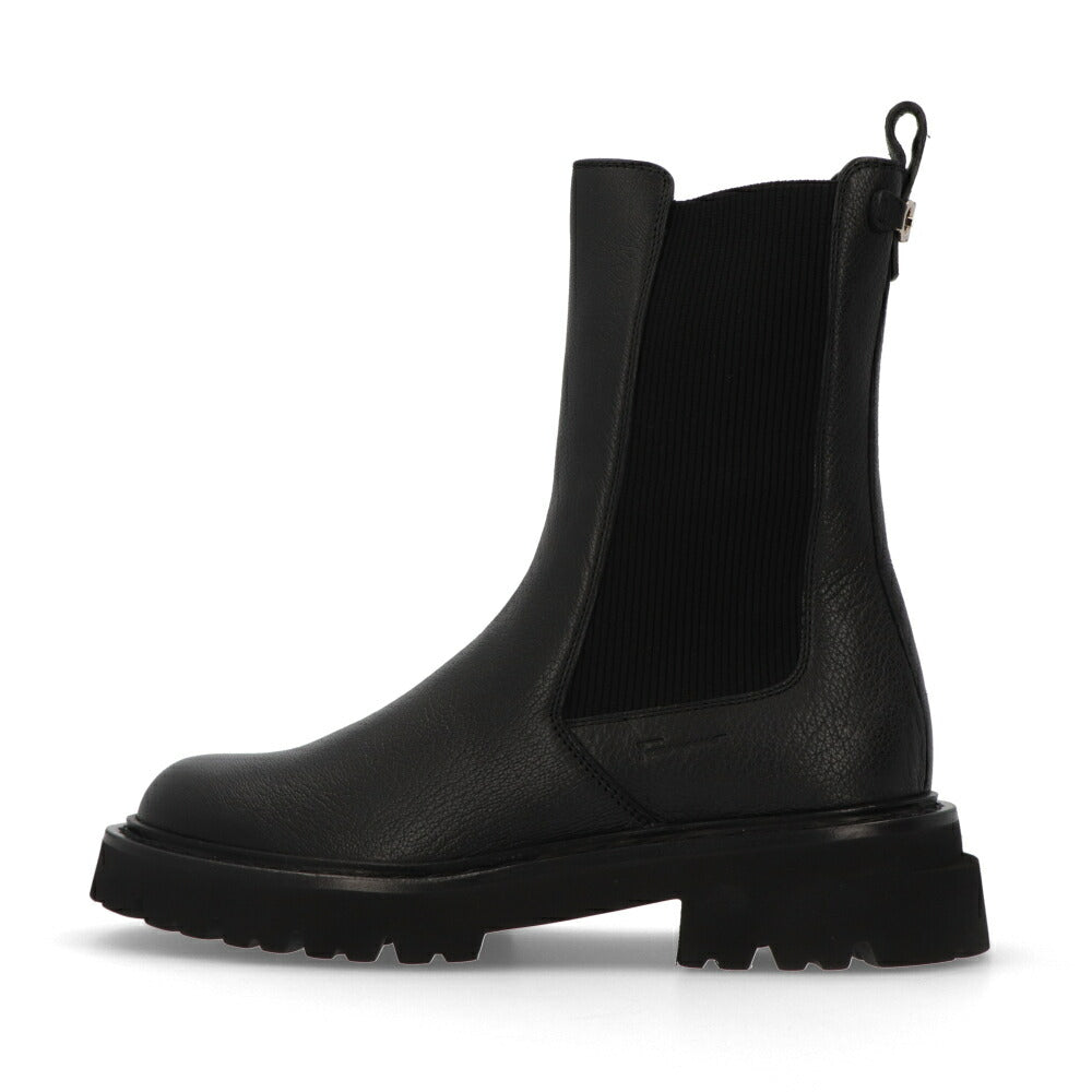 FERRAGAMO ブーツ ODERICO ブラック サイドゴア ショートブーツ ODERICO 0757878