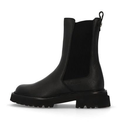 FERRAGAMO ブーツ ODERICO ブラック サイドゴア ショートブーツ ODERICO 0757878