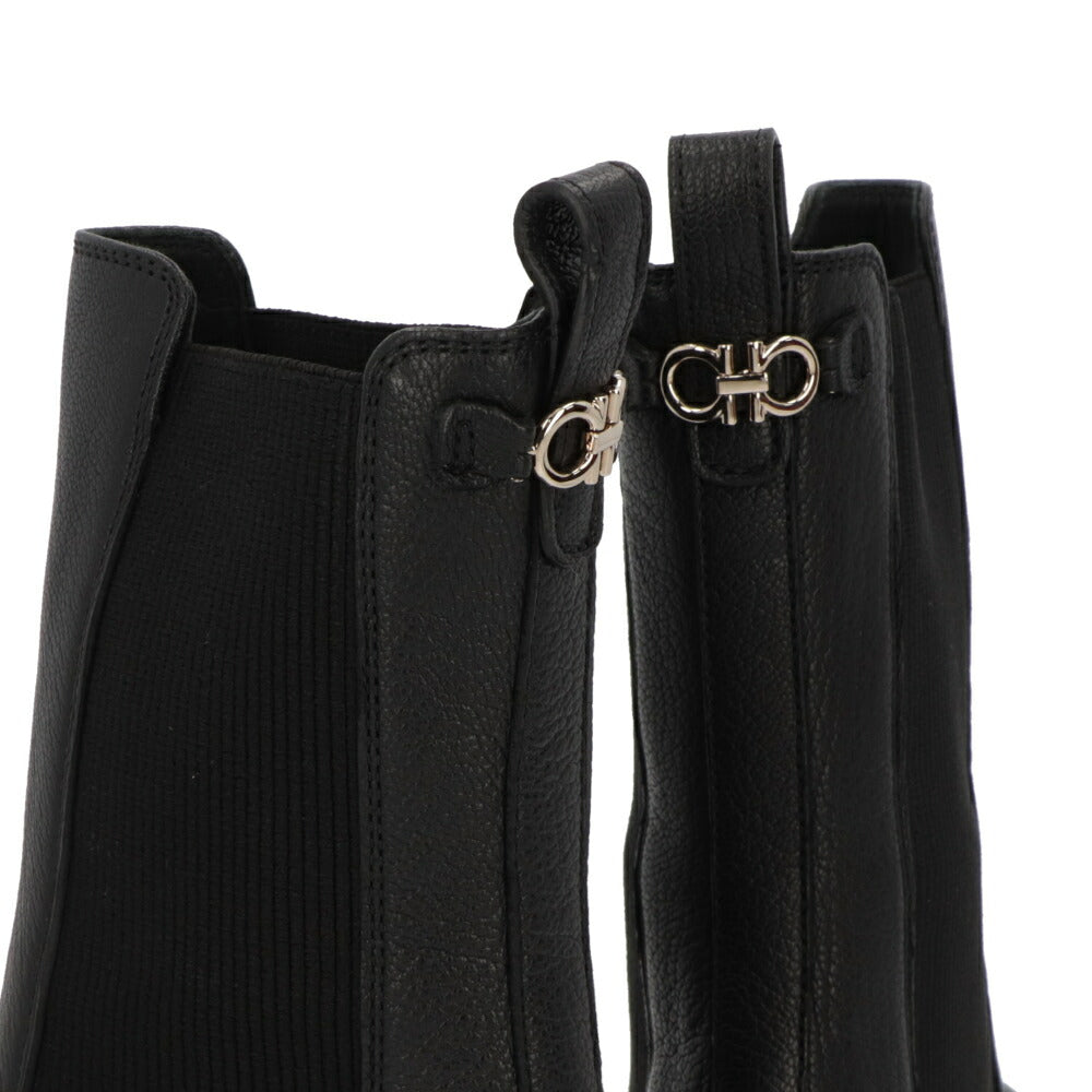 FERRAGAMO ブーツ ODERICO ブラック サイドゴア ショートブーツ ODERICO 0757878