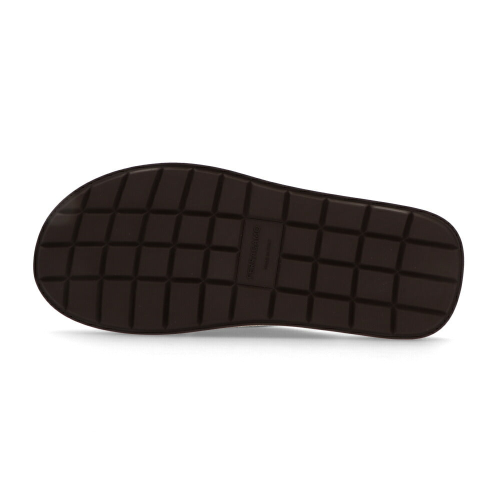 FERRAGAMO サンダル FENICE TEX ベージュ ロゴ 0763203