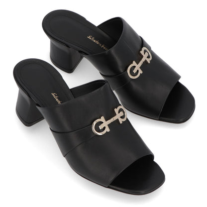 FERRAGAMO サンダル ORNELLA 55 ブラック ミュール ヒールあり 0757836