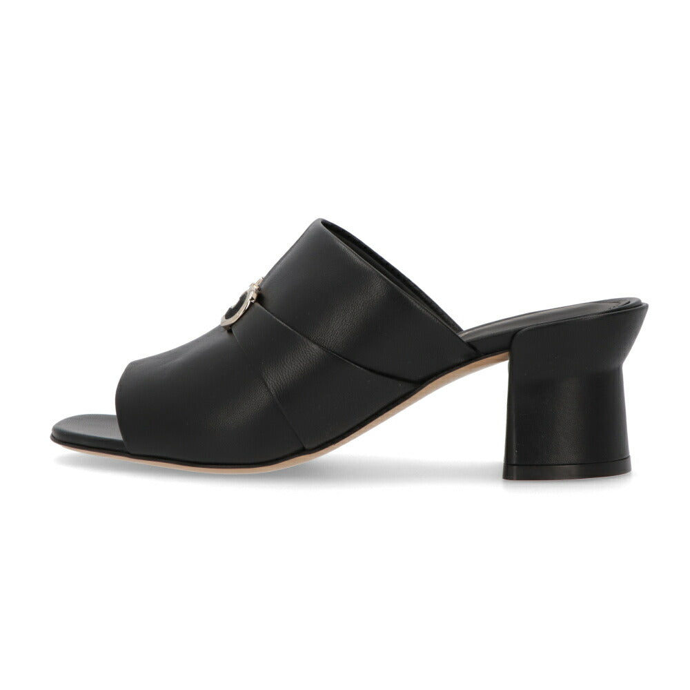 FERRAGAMO サンダル ORNELLA 55 ブラック ミュール ヒールあり 0757836