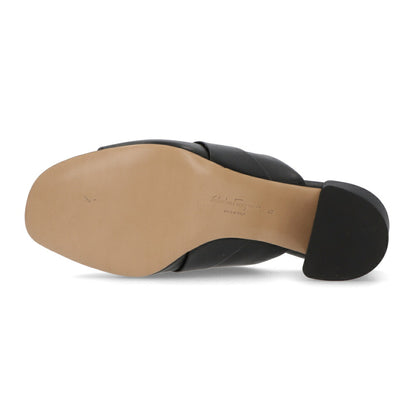 FERRAGAMO サンダル ORNELLA 55 ブラック ミュール ヒールあり 0757836