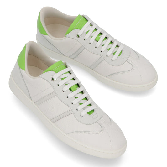 FERRAGAMO スニーカー ACHILLE ホワイト×グリーン 0762262