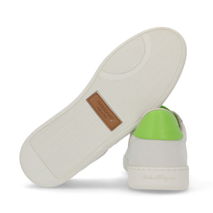 FERRAGAMO スニーカー ACHILLE ホワイト×グリーン 0762262