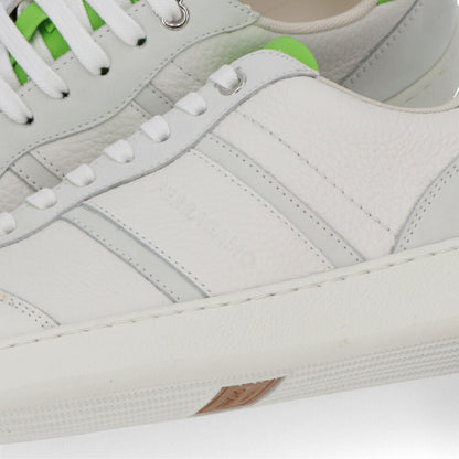 FERRAGAMO スニーカー ACHILLE ホワイト×グリーン 0762262