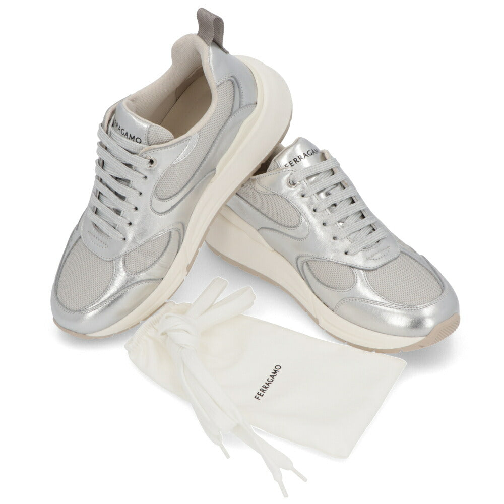 FERRAGAMO スニーカー COSMA LUX シルバー 厚底 0763645