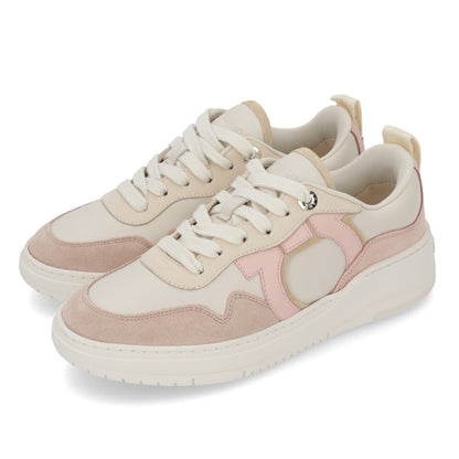 FERRAGAMO スニーカー S DANIA ホワイト×ピンク ガンチーニ 0769717