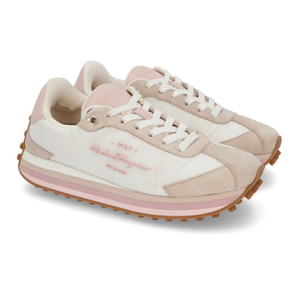 FERRAGAMO スニーカー IGGY ホワイト×ピンク ロゴ 0756564