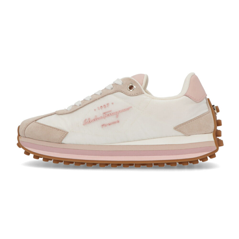 FERRAGAMO スニーカー IGGY ホワイト×ピンク ロゴ 0756564