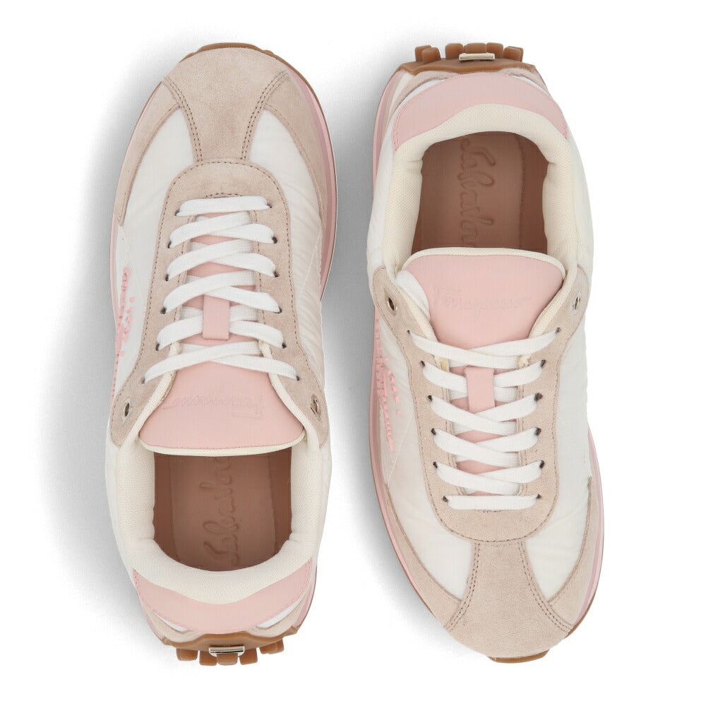 FERRAGAMO スニーカー IGGY ホワイト×ピンク ロゴ 0756564