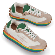 FERRAGAMO スニーカー IGGY ベージュ系 レインボー 0756565