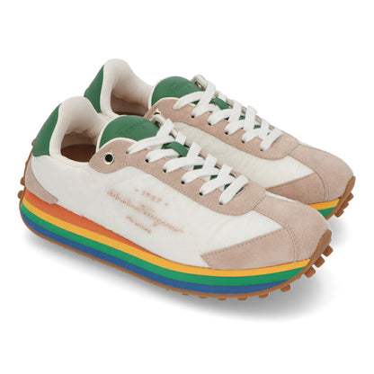 FERRAGAMO スニーカー IGGY ベージュ系 レインボー 0756565