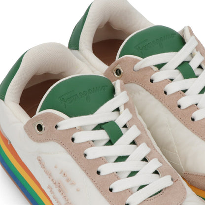 FERRAGAMO スニーカー IGGY ベージュ系 レインボー 0756565