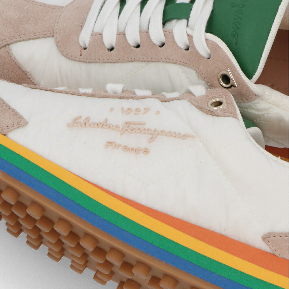 FERRAGAMO スニーカー IGGY ベージュ系 レインボー 0756565
