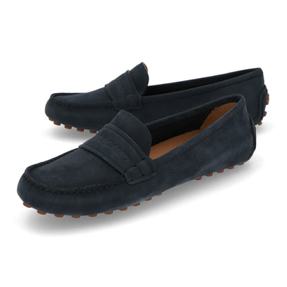 FERRAGAMO ISIDE ネイビー ロゴ ドライビングシューズ ローファー 0764259